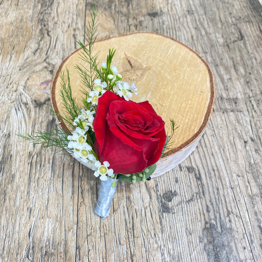 Single Rose  Boutonniere